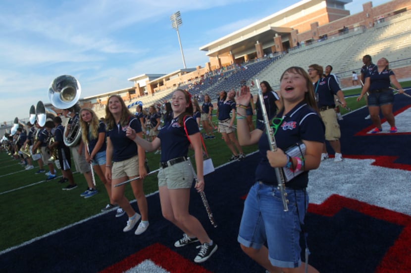 Allen High School kicked off the inaugural football season for the new Eagle Stadium with a...