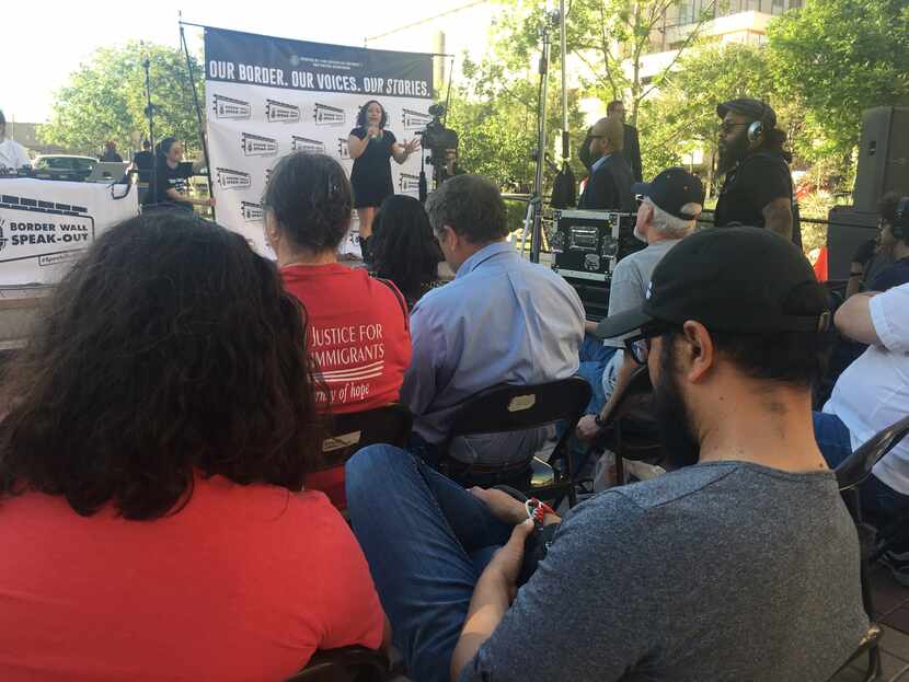 Residents took part in a "Border Wall Speak-Out" in downtown El Paso last month. The event...