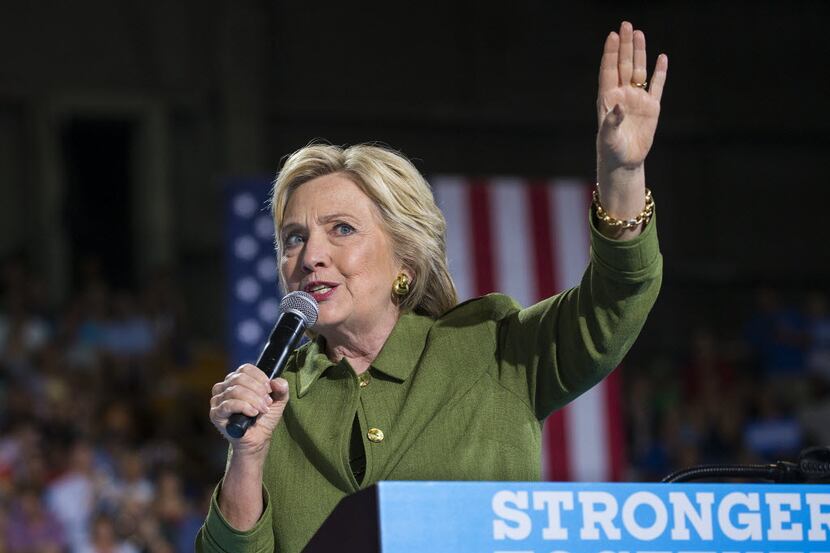 Hillary Clinton spoke Friday at a rally in Tampa, Fla. 
