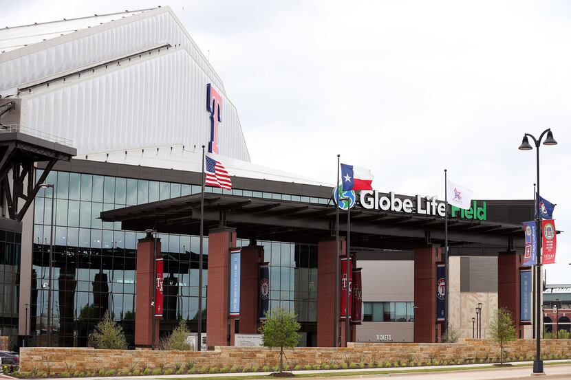 A view of Globe Life Field on March 18, 2020 in Arlington, Texas.