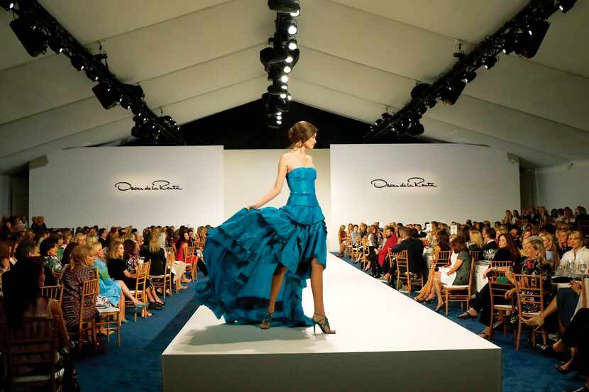 A model is shown at the Crystal Charity Ball's Ten Best Dressed fashion show and luncheon in...