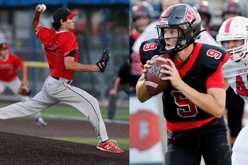 From left to right: Hillcrest High School pitcher Ryan Prager and Colleyville Heritage High...