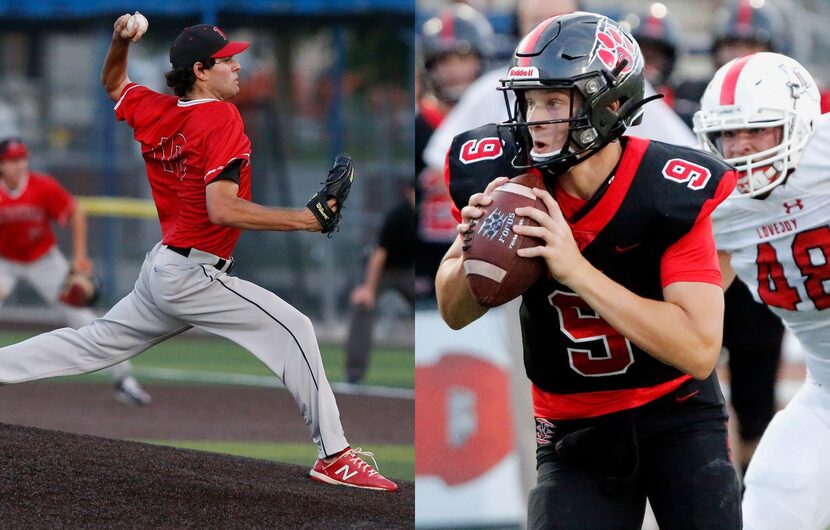 From left to right: Hillcrest High School pitcher Ryan Prager and Colleyville Heritage High...