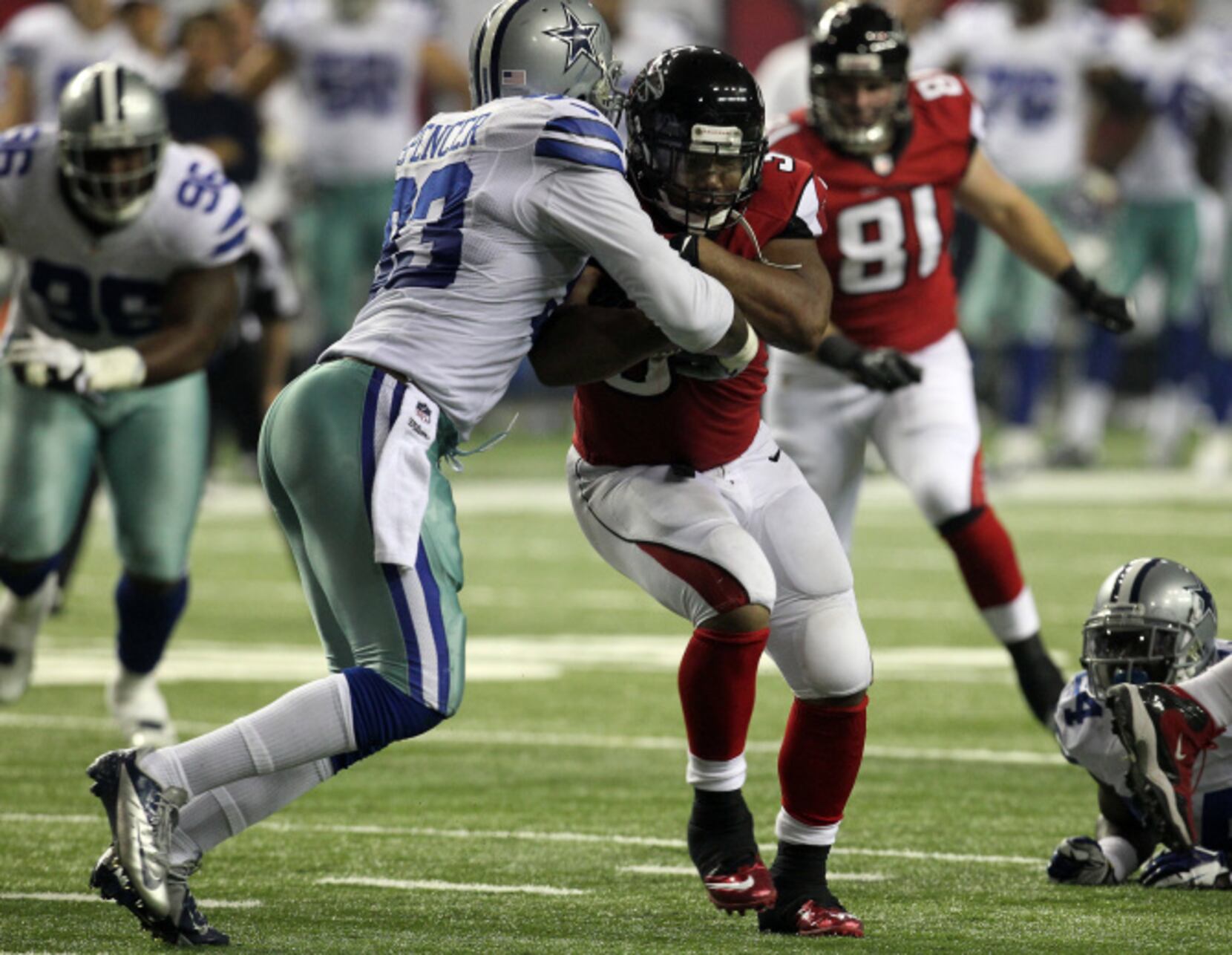 9 Aug 2008. Orlando Scandrick (32) of the Dallas Cowboys during the Cowboys  31-17 loss to the San Diego Chargers. Qualcomm Stadium, San Diego, CA.  (Icon Sportswire via AP Images Stock Photo - Alamy