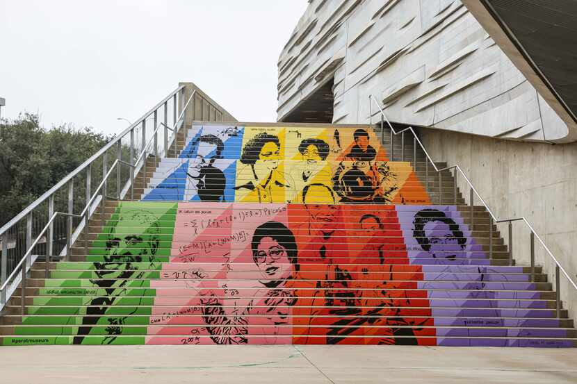 Giant Steps by Daniel Gunn at the Perot Museum of Nature and Science in Dallas on Saturday,...