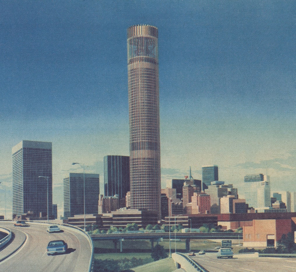 In the 1960s, the round  Griffin Square tower was to include offices, a hotel, retail space...