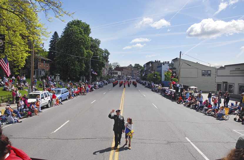  Col. Lars Braun, who had just returned from 14 months in Iraq, in a Memorial Day parade...