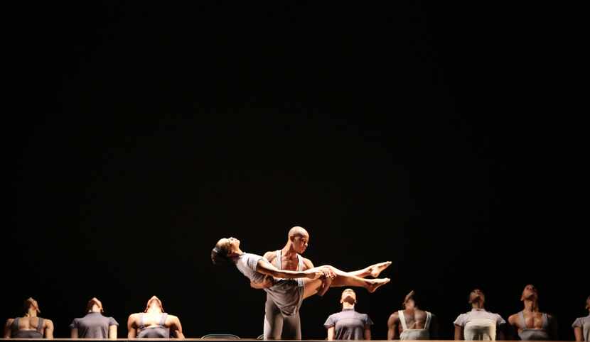  Actors from the Dallas Black Dance Theatre perform a dress rehearsal of A Boundless Journey...