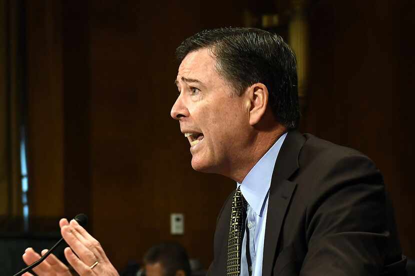 FBI Director James Comey, above testifying before the Senate Judiciary Committee on May 3,...