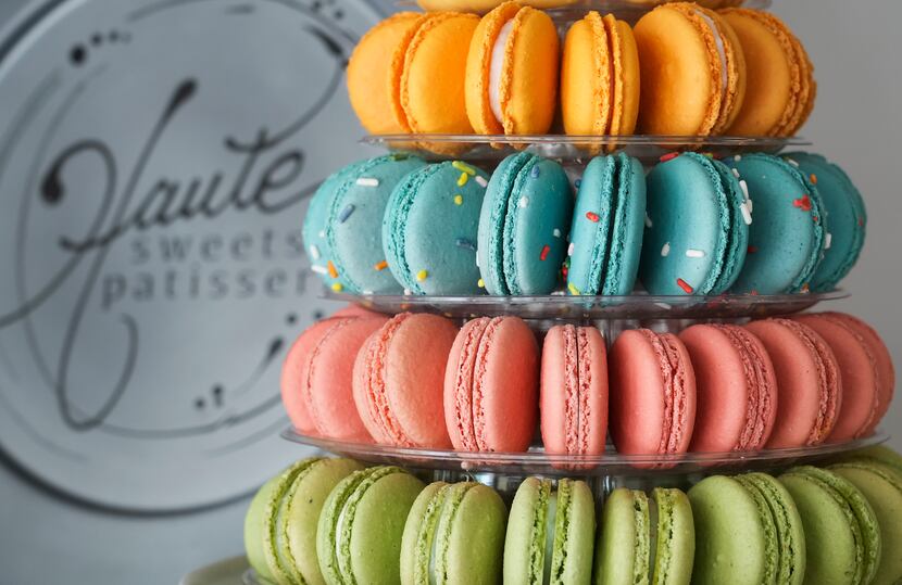 A Macaron Tower at Haute Sweets Patisserie in Hillcrest Village  (Smiley N. Pool/The Dallas...