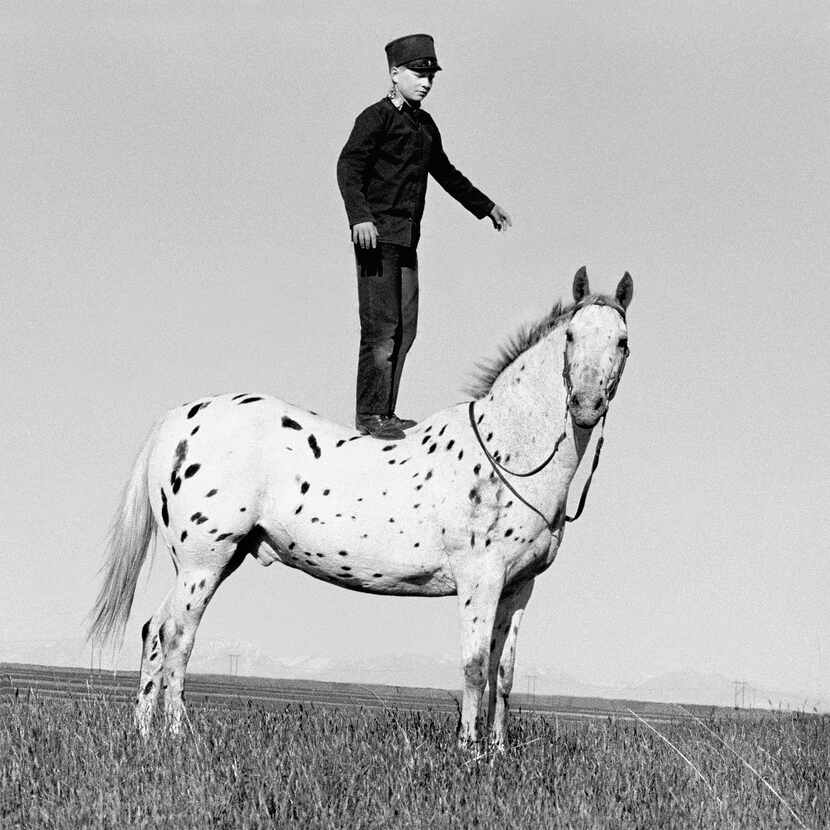 Wilson  took the photo  Hutterite Boy on Appaloosa  in the Golden Valley Colony of Ryegate,...