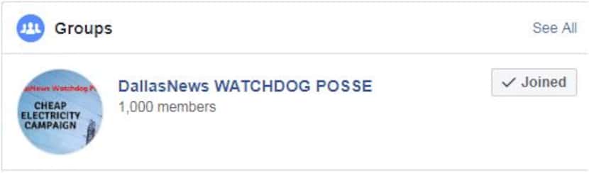 Our Watchdog Posse group on Facebook has 1,000 members. 