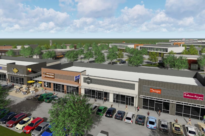 The Stacy Green mixed-use project is at the southwest corner of U.S. 75 and Stacy Road.