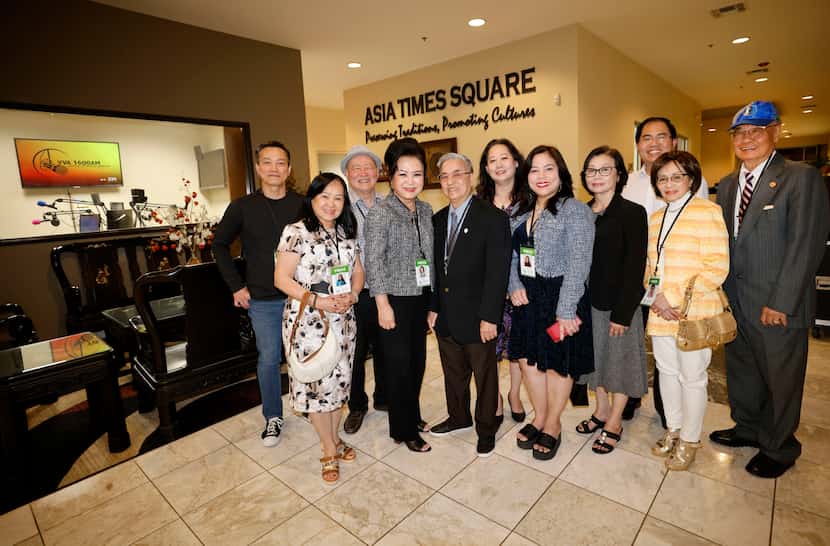 Voice of Vietnamese Americans VVA 1600 AM General Manager Lien Bich Dao, fourth from left,...