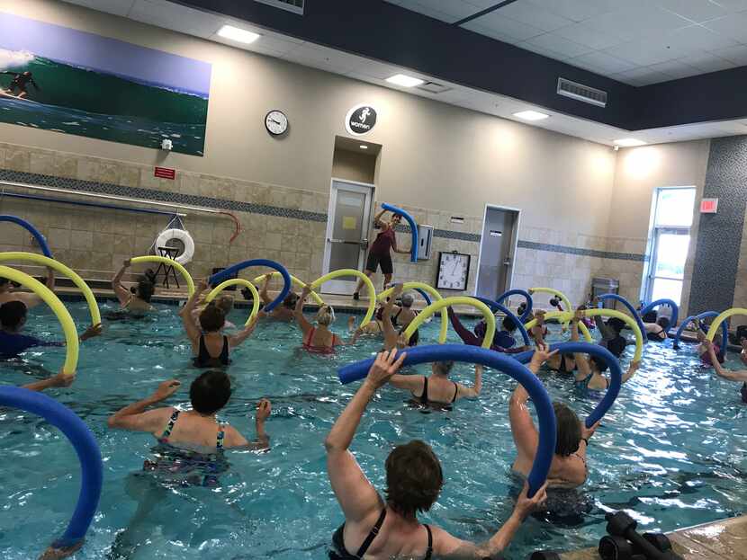 Seniors took part in a pre-pandemic aqua aerobics class at 24 Hour Fitness.