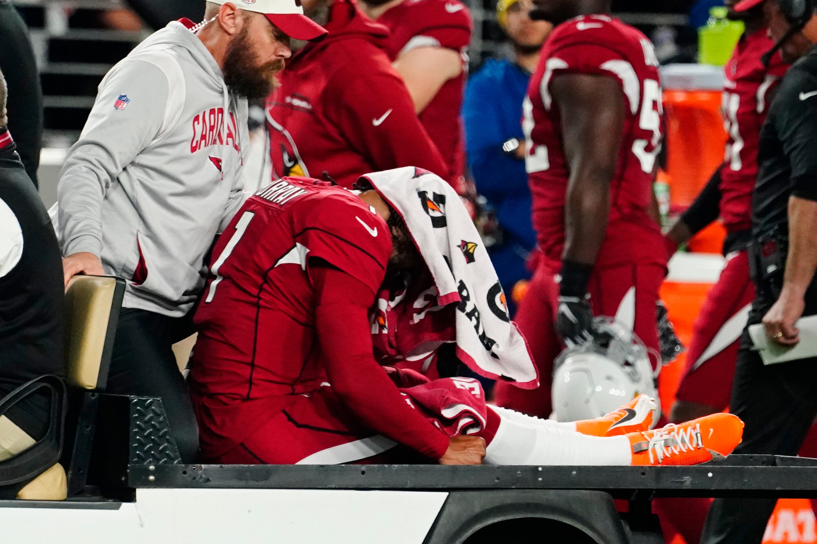 Cardinals' Kyler Murray says his knee rehab is going well, but has