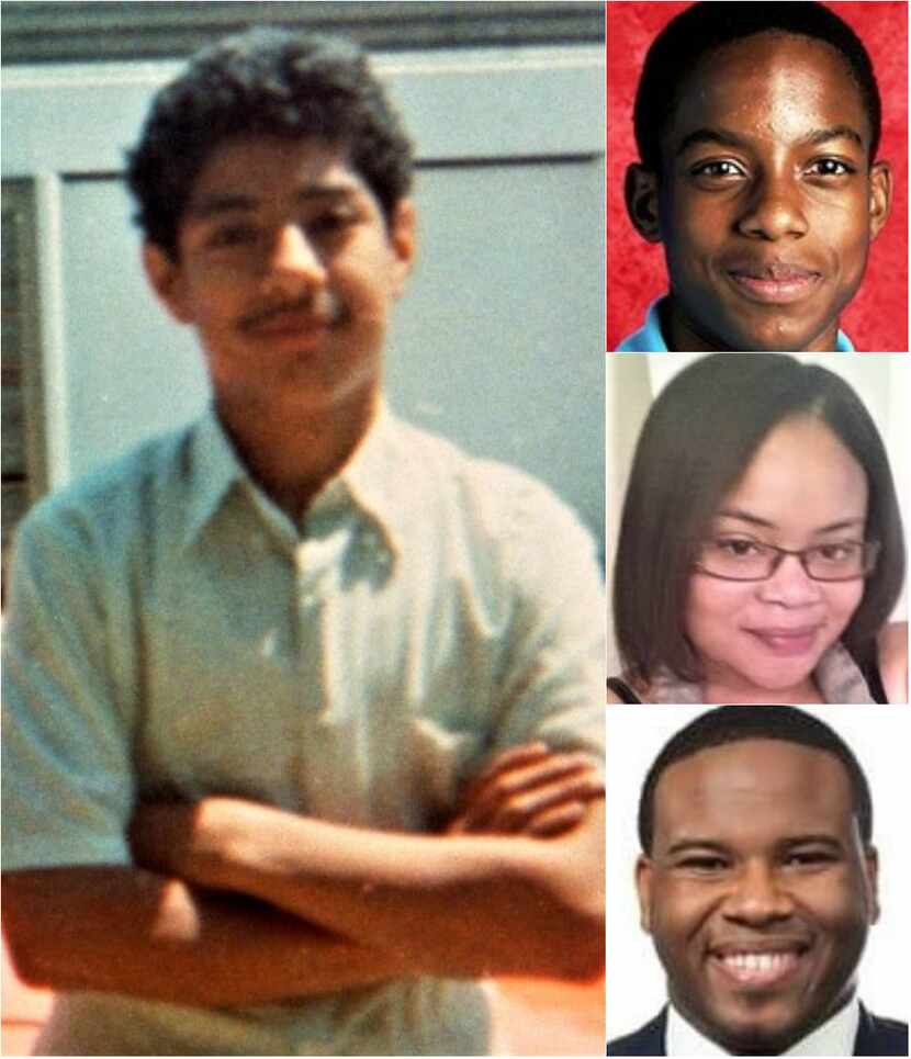 Clockwise from left: Santos Rodriguez, Jordan Edwards, Atatiana Jefferson and Botham Jean