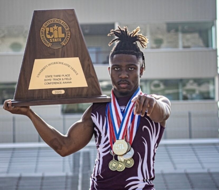 Red Oak track runner and football player Brayden Robinson