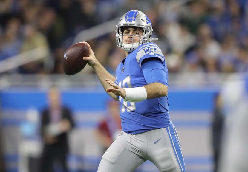 Detroit Lions quarterback David Blough in action against the Green Bay Packers at Ford Field...