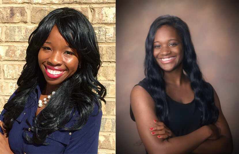 Antonia Okafor (left), an alumna of the Ignite chapter at the University of Texas at Dallas;...