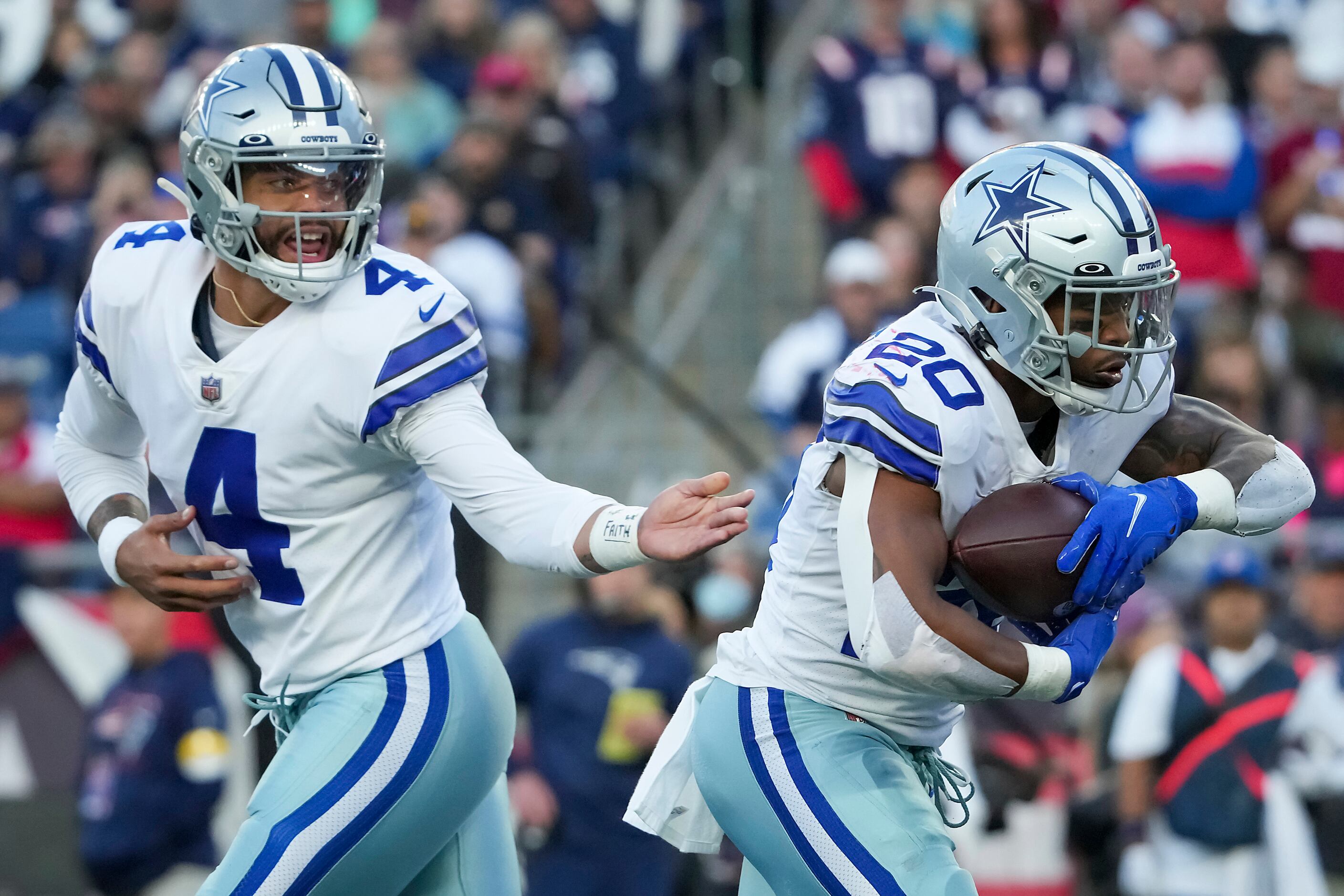 Scenes from Oct. 17 game between Dallas Cowboys, New England Patriots