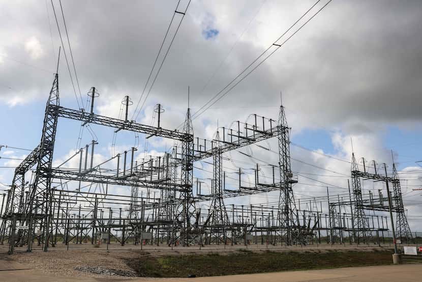 The high voltage switchyard that connects the Midlothian power plant to the Texas grid.