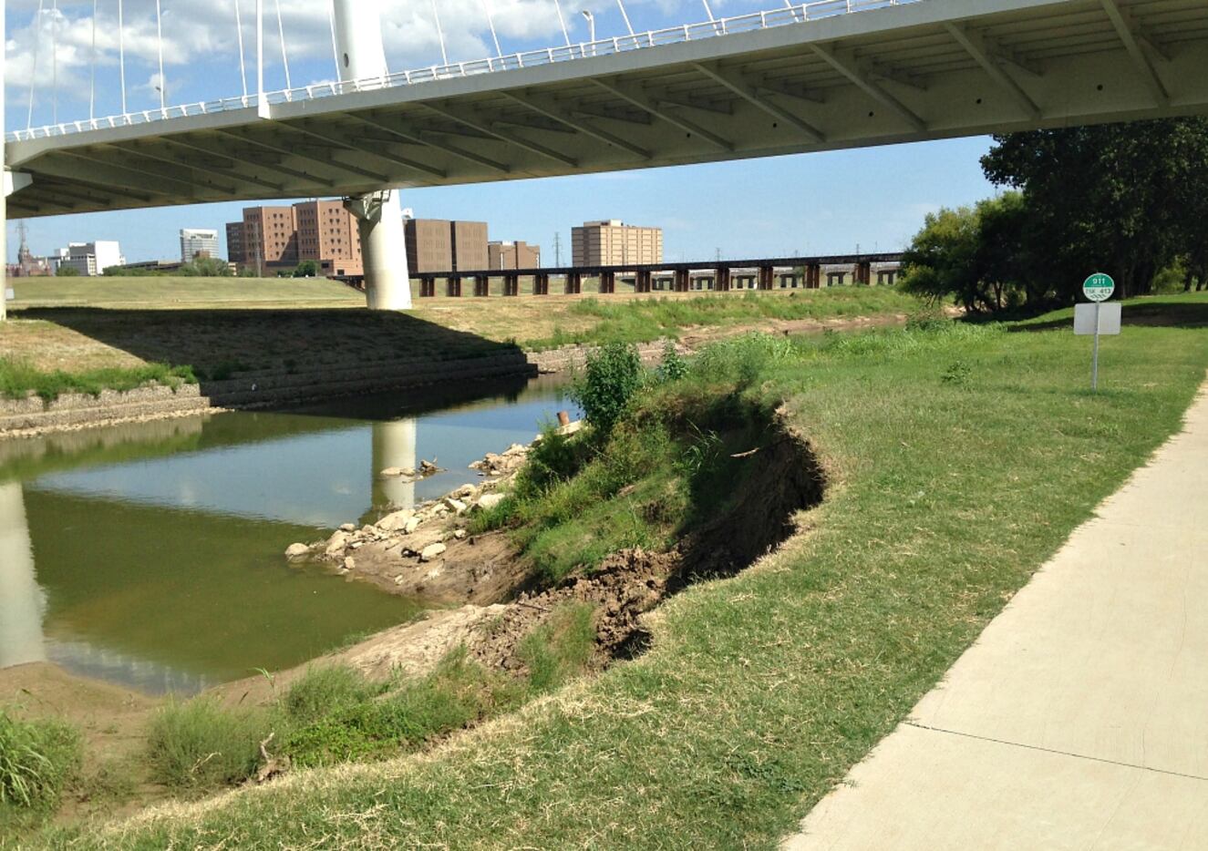 The space between the Trinity River and Trinity Skyline Trail is getting dangerously small.