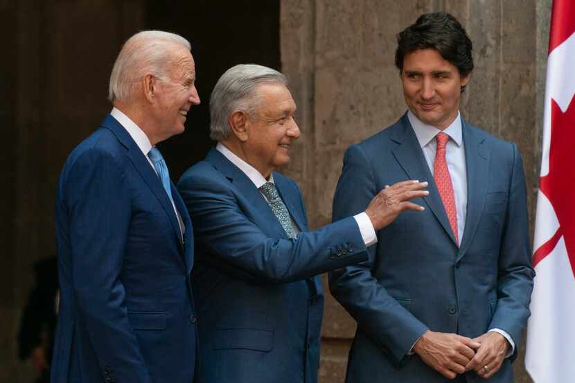 President Joe Biden, Mexican President Andres Manuel Lopez Obrador, and Canadian Prime...