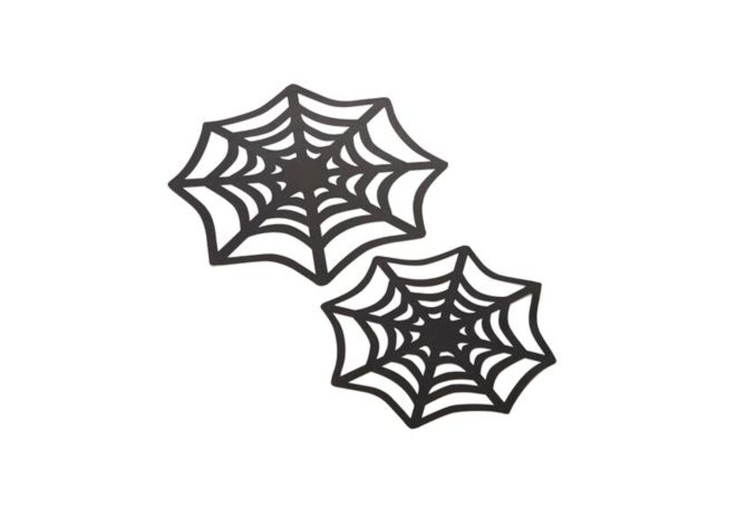 
Spider web doilies, $14.95 for set of 12 at Crate & Barrel, Dallas and Plano.
