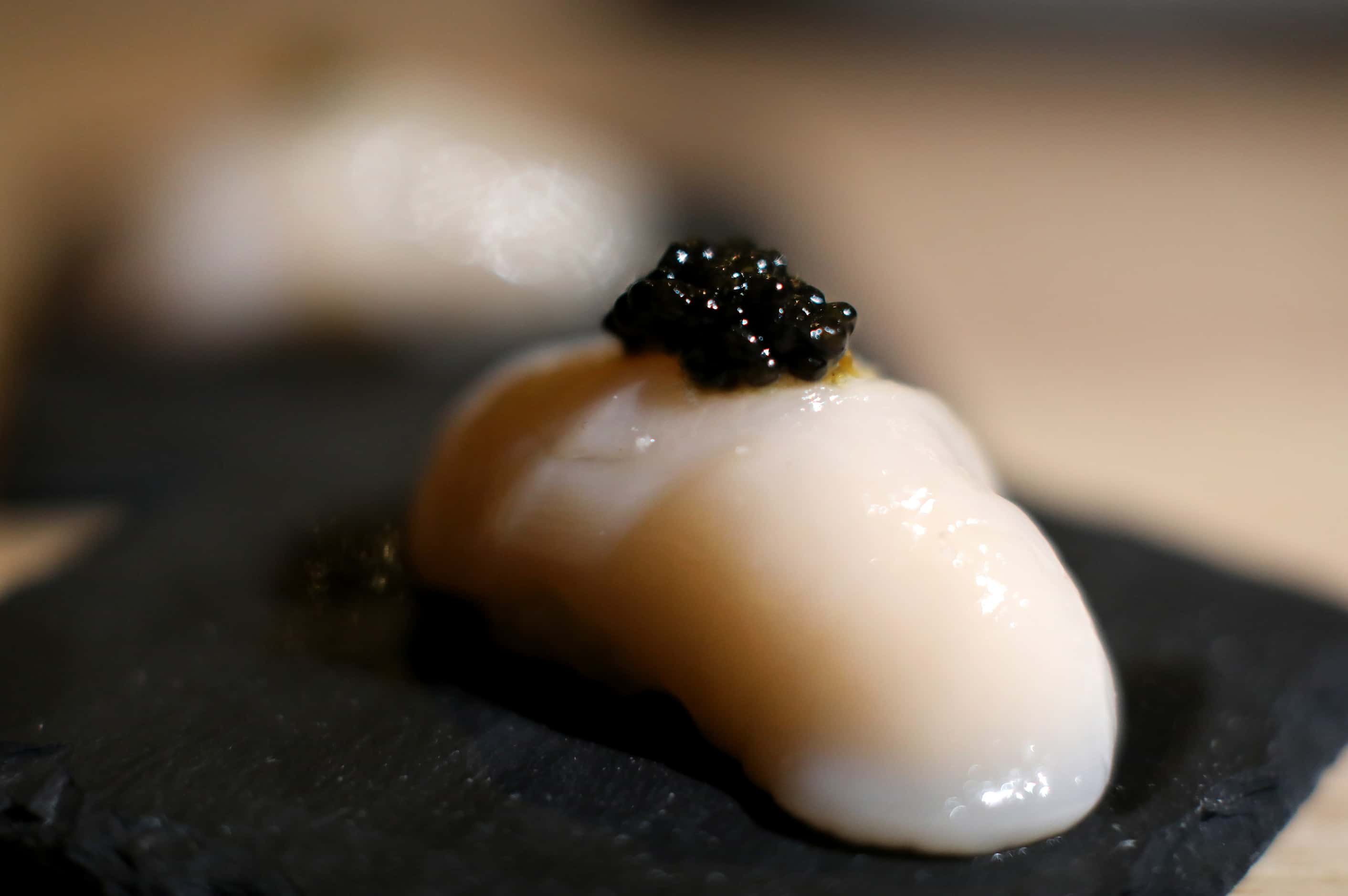 The Scallop at Sushi By Scratch, a secret pop-up restaurant on the eighth floor of The...