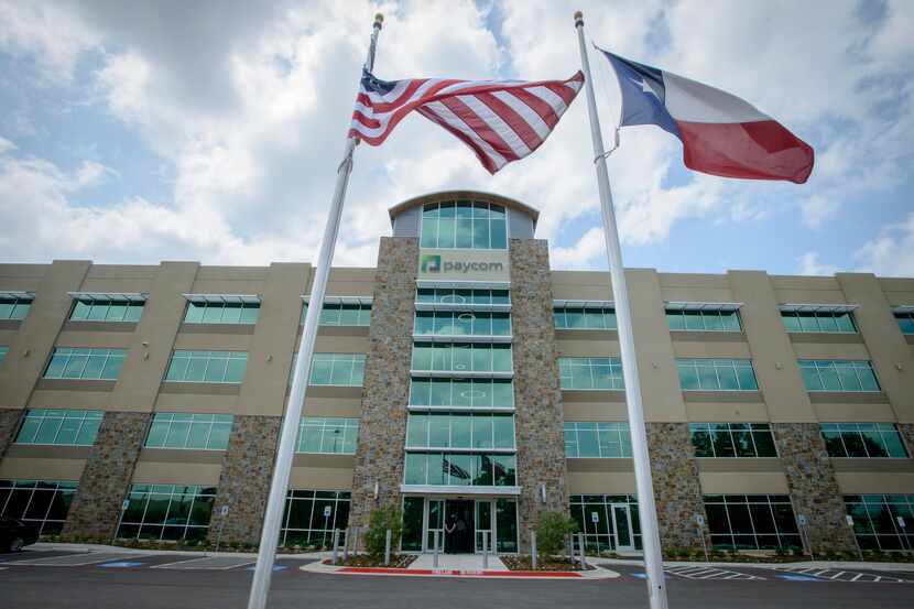 Paycom's four-story building in Grapevine is the company’s largest office space outside...