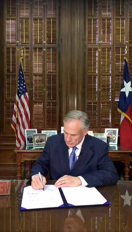 Texas Governor Greg Abbott signed Senate Bill 4  on Facebook Live on Sunday.