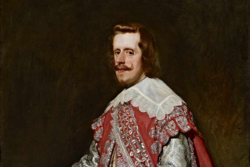 Diego Velázquez's 1644 portrait (detail view) of King Philip IV of Spain is on loan to the...