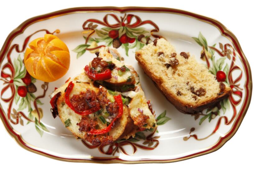 This Italian-inspired Christmas morning menu includes Sausage, Fontina and Bell Pepper...