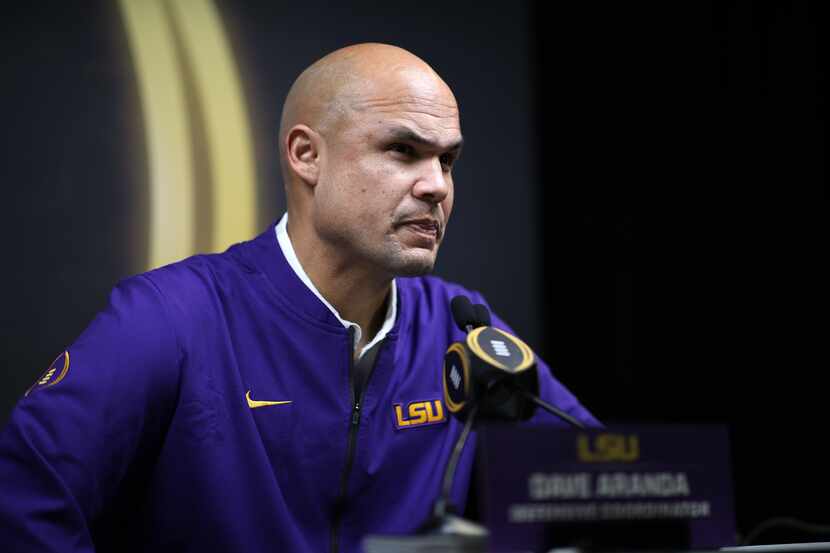 NEW ORLEANS, LOUISIANA - JANUARY 11: Dave Aranda of the LSU Tigers attends media day for the...