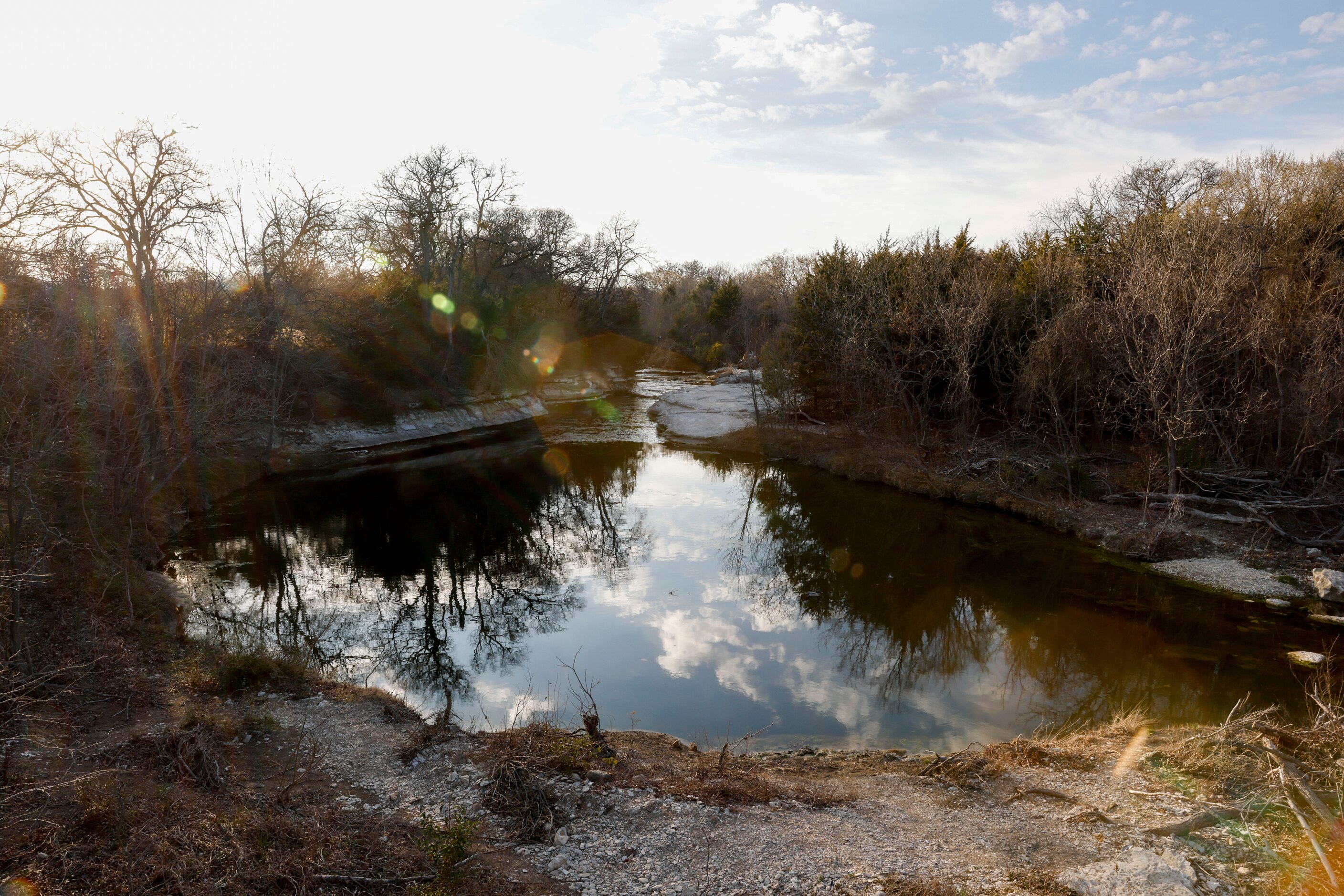 A section of Tenmile Creek on the Ladd property pictured in Duncanville, Texas, Monday,...