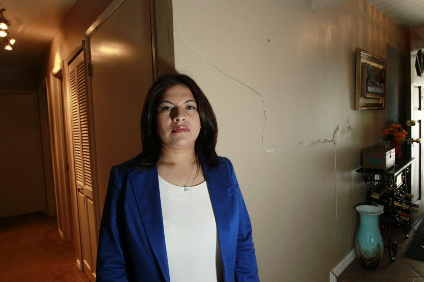 Maria Cazares is one of more than 200 plaintiffs claiming the LBJ Express project ruined her...
