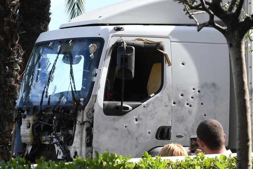 The bullet-riddled truck that Mohamed Lahouaiej Bouhlel drove through a crowd of people...