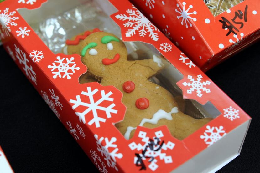 Ginger bread men are sold at the NorthPark Center bake sale befitting the North Texas Food...