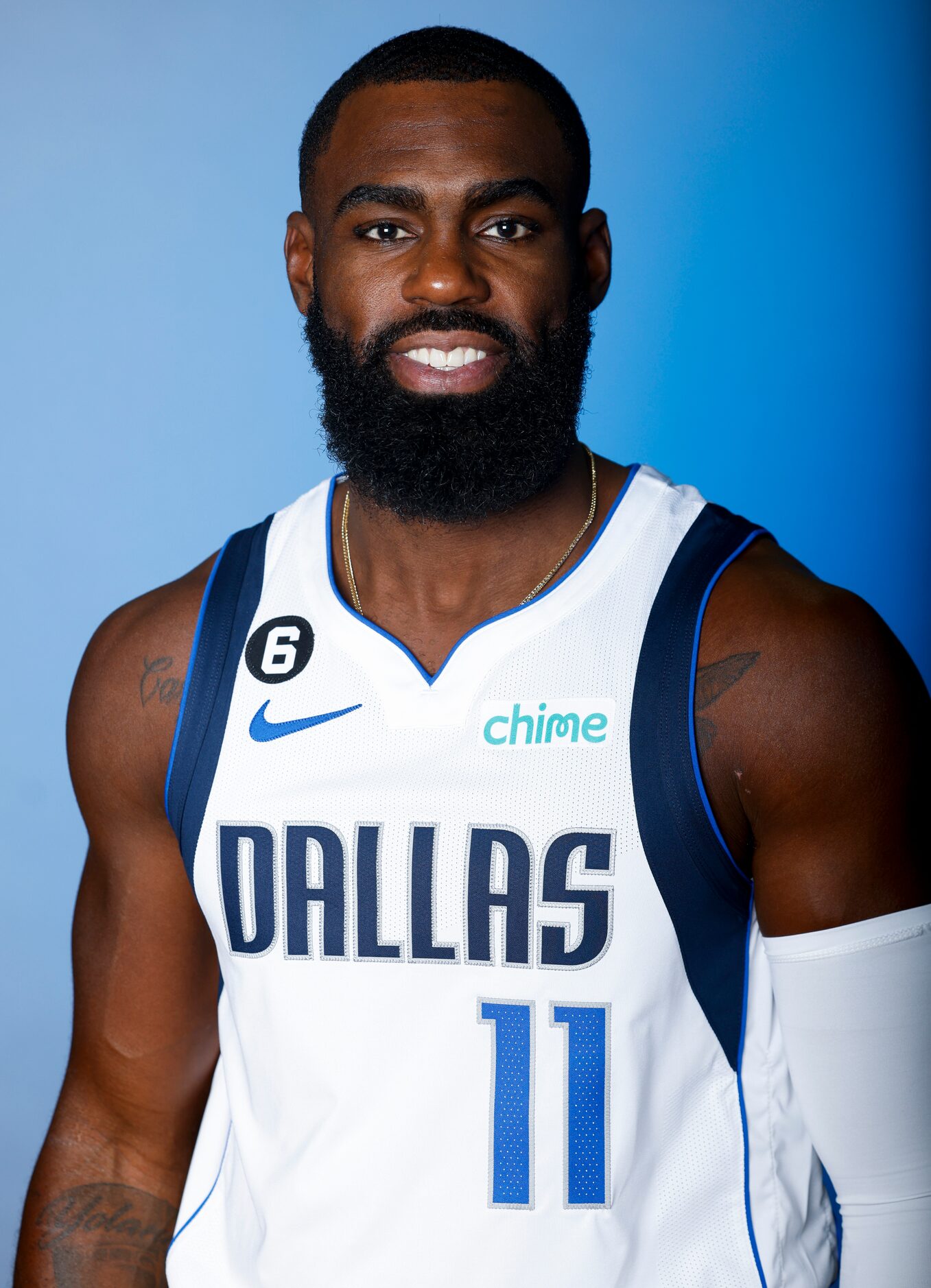 Dallas Mavericks’ Tim Hardaway Jr. is photographed during the media day at American Airlines...