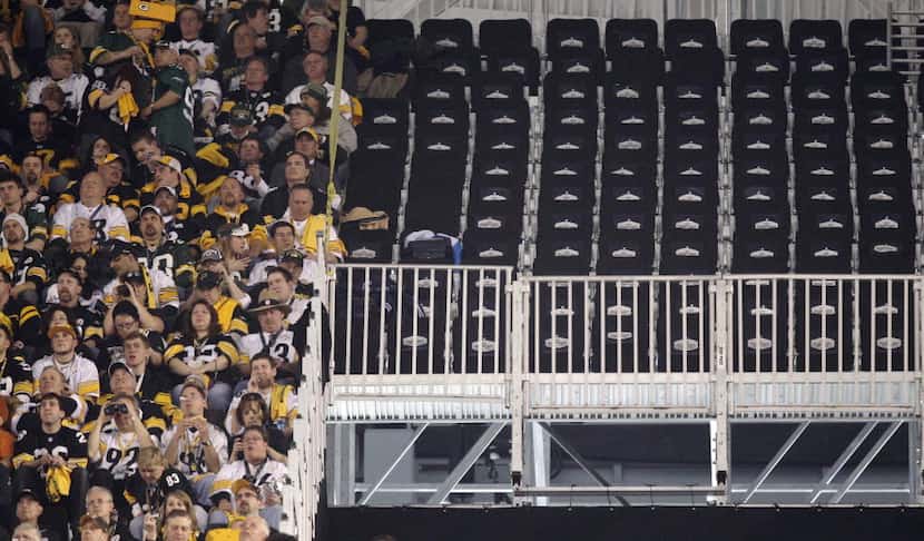 A section of remain empty at Super Bowl XLV because they were deemed unsafe.