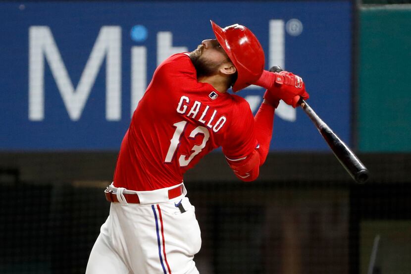 Rangers OF Joey Gallo has only one extra-base hit this season, and