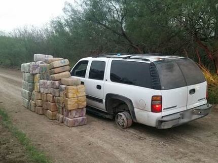 Authorities found about 1,200 pounds of marijuana inside the Chevrolet Suburban.