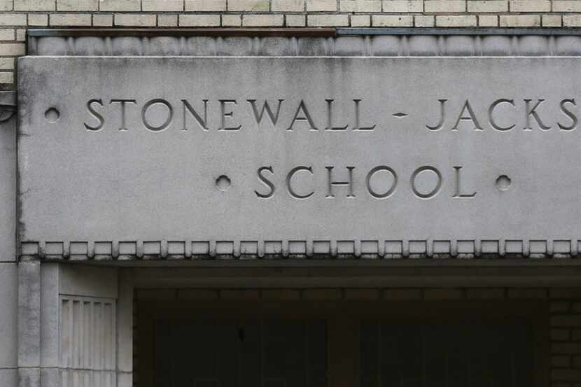 Stonewall Jackson Elementary School at 5828 East Mockingbird Lane in Dallas, photographed on...