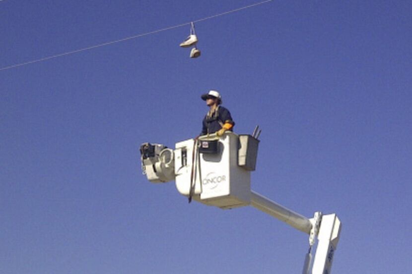 Oncor came out within 24 hours of Problem Solver's request to remove dangling sneakers from...