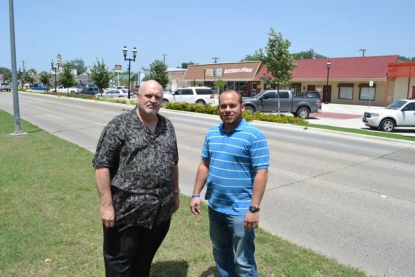 
Steve Martin (left), president of the Duncanville Chamber of Commerce, and Daniel Flores,...