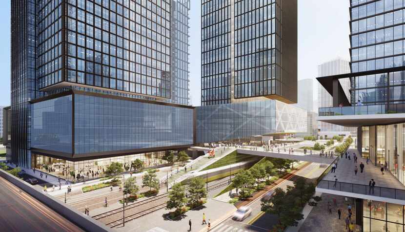 The $1 billion Field St. District on the north side of downtown Dallas will contain a...