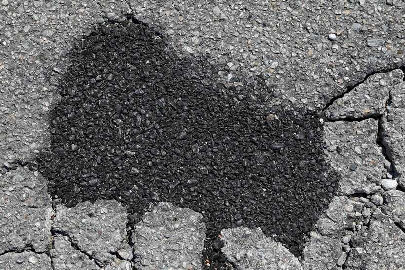
A pothole along Dublin Road on the Plano-Murphy border line was patched recently.
