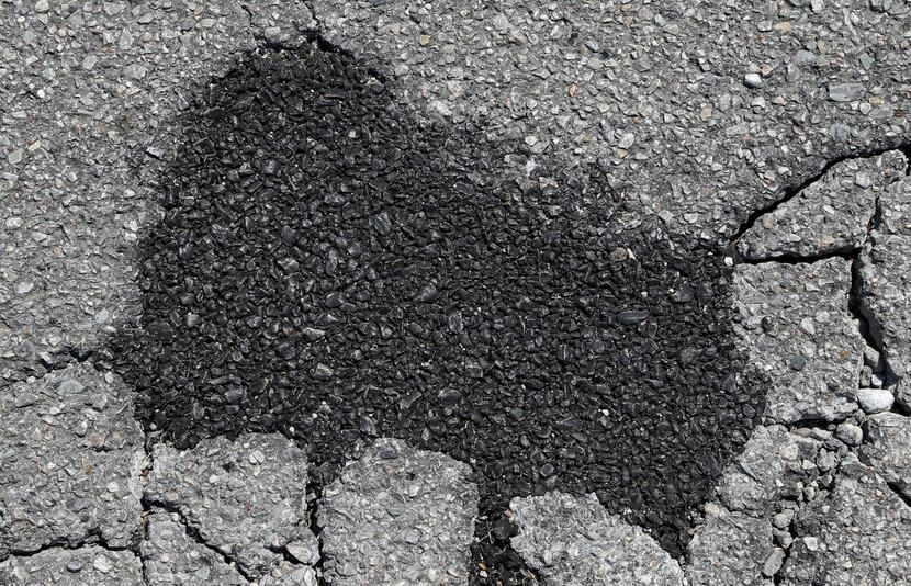 
A pothole along Dublin Road on the Plano-Murphy border line was patched recently.

