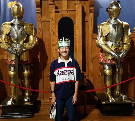 Keita Sunaga, 13, visits Medieval Times while on a 4-week exchange program. Photo courtesy...